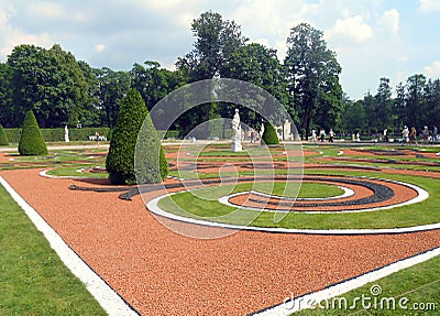 The Catherine Palace Garden Ð•ÐºÐ°Ñ‚ÐµÑ€Ð¸Ð½Ð¸Ð½ÑÐºÐ¸Ð¹ Ð¡Ð°Ð´ Stock Photo